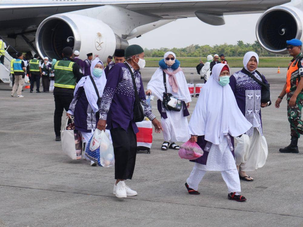 Jemaah haji kloter terakhir keberangkatan Palembang tiba di Tanah Air (Dok. Kemenag Sumsel)