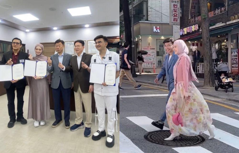 8 Potret Ruben Onsu Kerja Sambil Liburan di Korea Bersama Inara Rusli