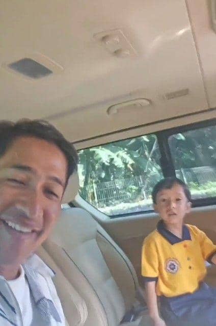 potret artis antar anak sekolah (instagram.com/irfanhakim75)