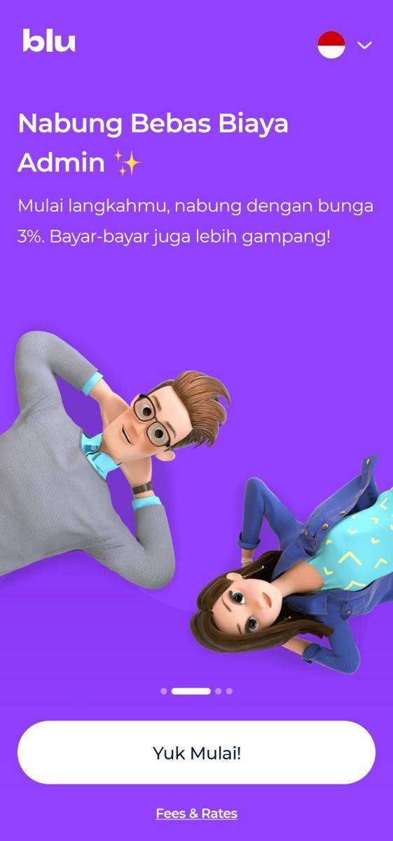 ilustrasi tampilan awal aplikasi blu (Dok.Pribadi/Muti'ah Nur Rahmah)