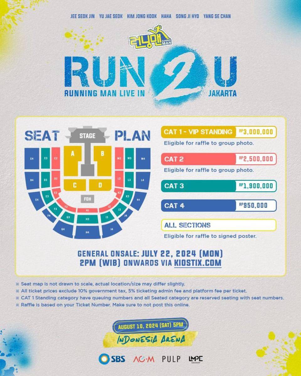 Run 2 U Running Man Live in Jakarta (instagram.com/pulpliveworld)