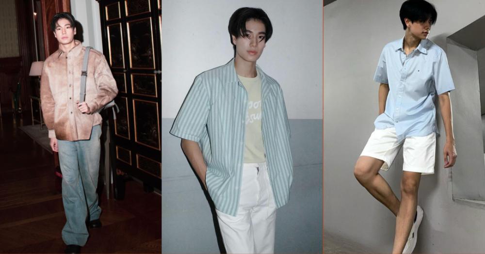 7 Referensi Oufit Kenakan Kemeja ala Phuwin Tangsakyuen, Modis Abis!