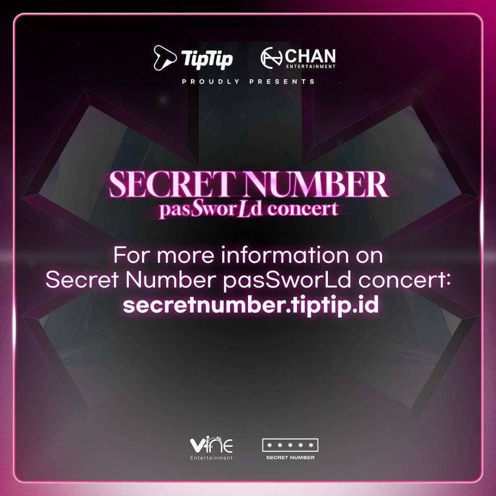 cara membeli tiket konser SECRET NUMBER (instagram.com/tiptipid)