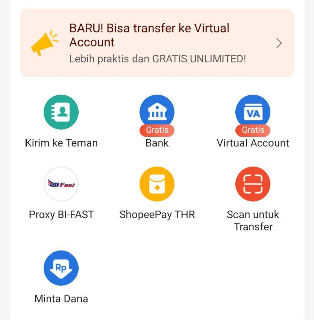 ilustrasi menu transfer di ShopeePay (Dok.Pribadi/Muti'ah Nur Rahmah)