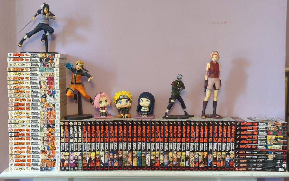 potret koleksi manga Naruto (reddit.com/user/SorenKingsman)