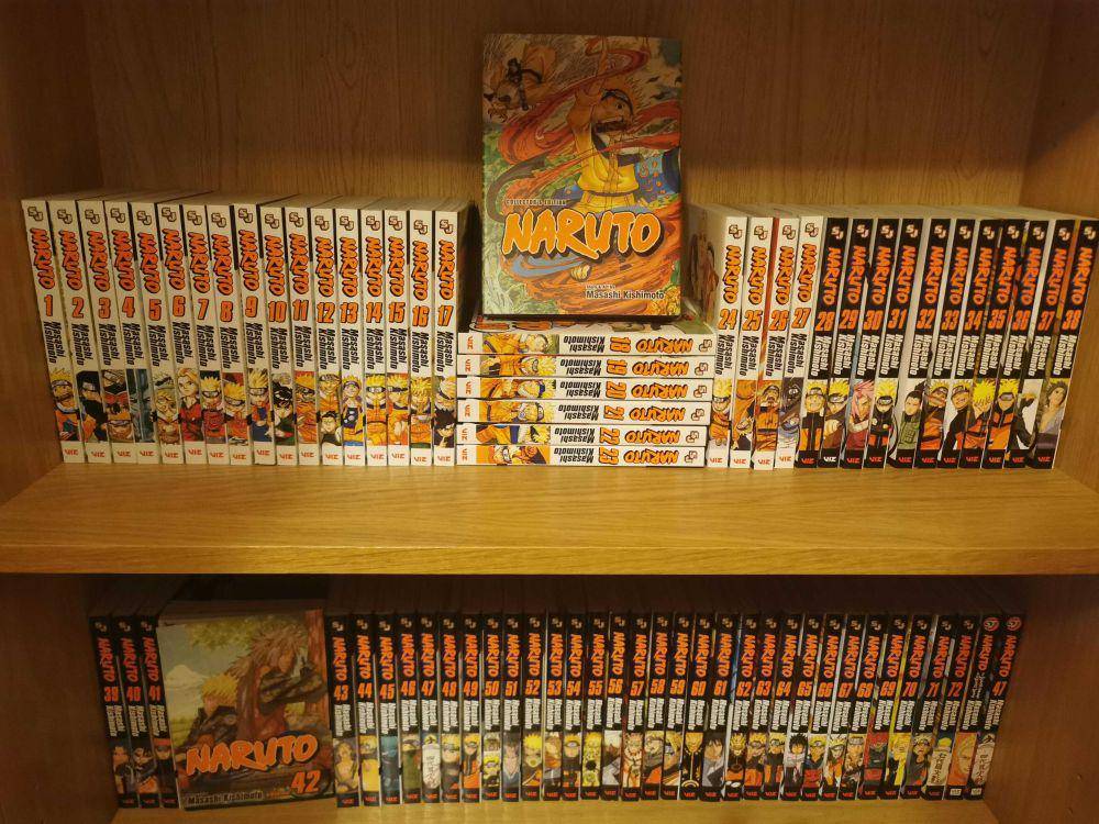 potret koleksi manga Naruto (reddit.com/r/Naruto)