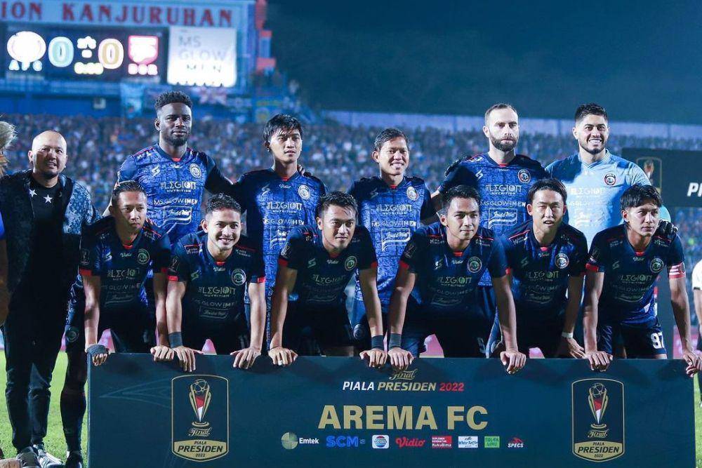 Skuad Arema FC di Piala Presiden 2022. (instagram.com/aremafcofficial)