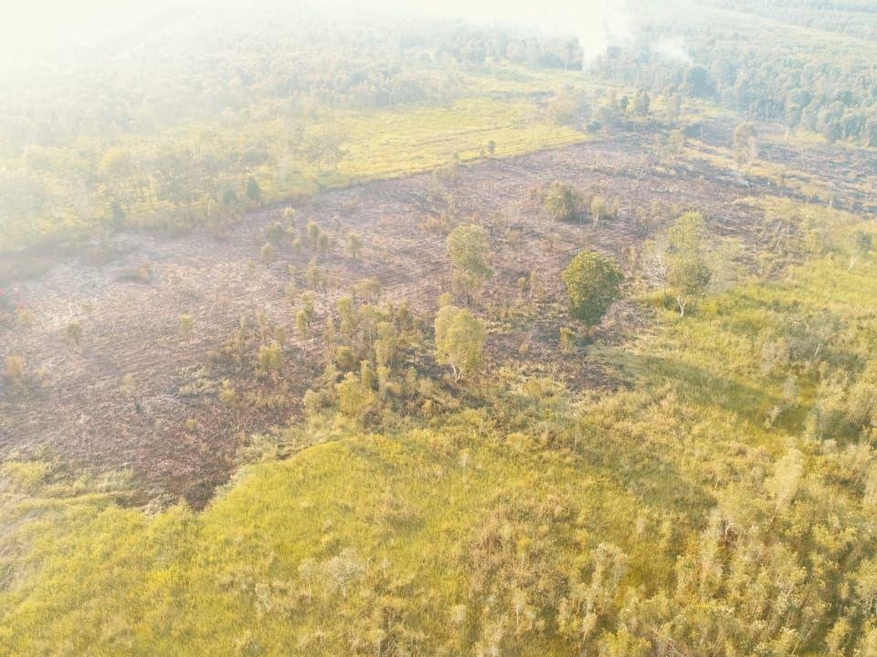 1,3 Hektare Lahan Mineral Terbakar di Ogan Ilir Berhasil Dipadamkan