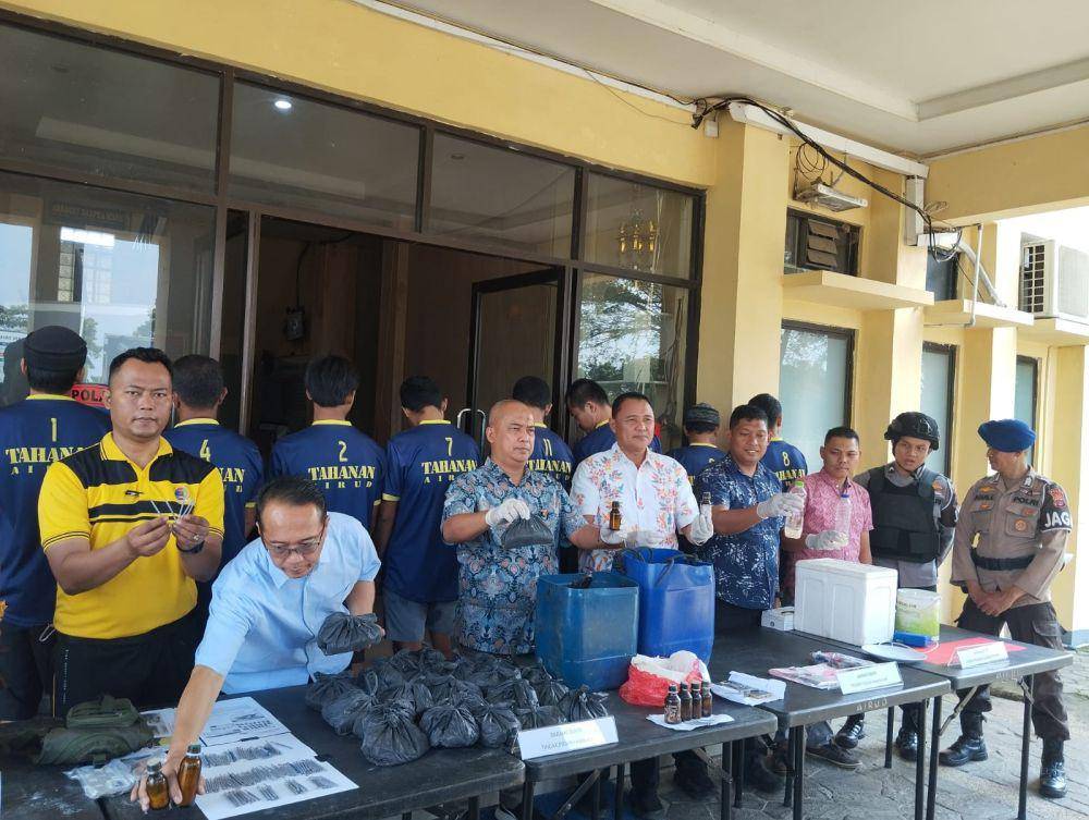 Ungkap kasus Ditpolairud Polda Lampung hasil penindakan periode Mei-Juli 2024. (Dok. Polda Lampung).