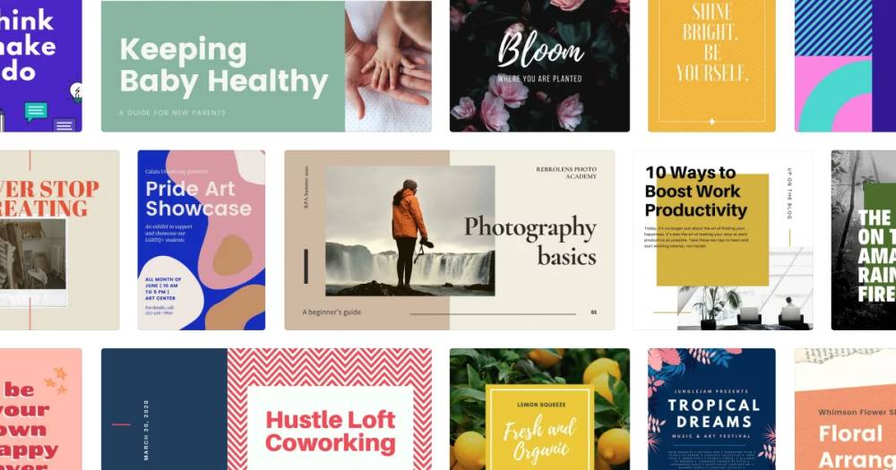 Berbagai macam contoh template (canva.com)