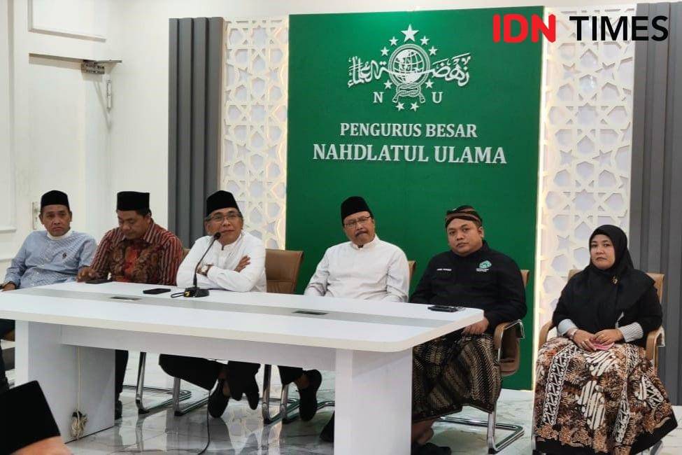 Pengurus Besar Nahdlatul Ulama (PBNU) konferensi pers soal polemik sejumlah Nahdliyyin bertemu Presiden Israel (IDN Times/Yosafat Diva Bayu Wisesa)