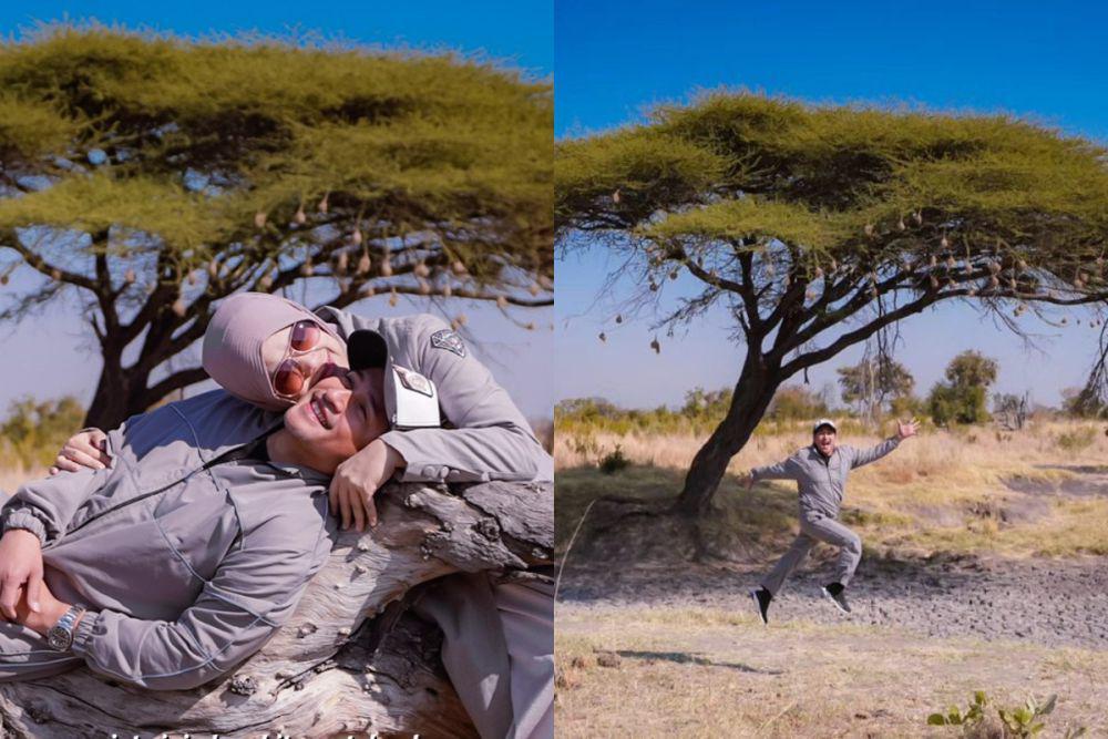 7 Potret Irfan Hakim dan Istri Liburan Seru di Zimbabwe, Afrika
