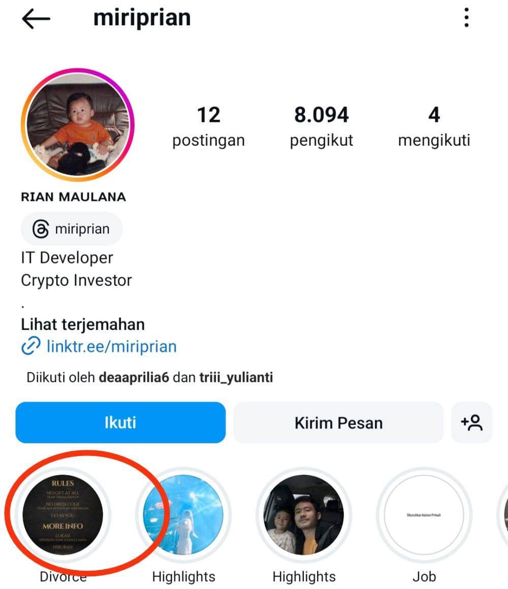 Tangkap layar akun Instagram @miriprian. (IDN Times).