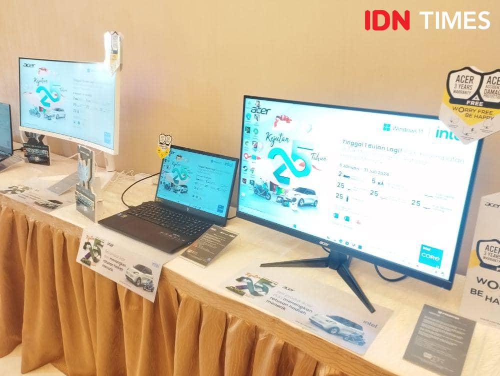 Produk Acer desktop dan laptop (IDN Times/Doni Hermawan)