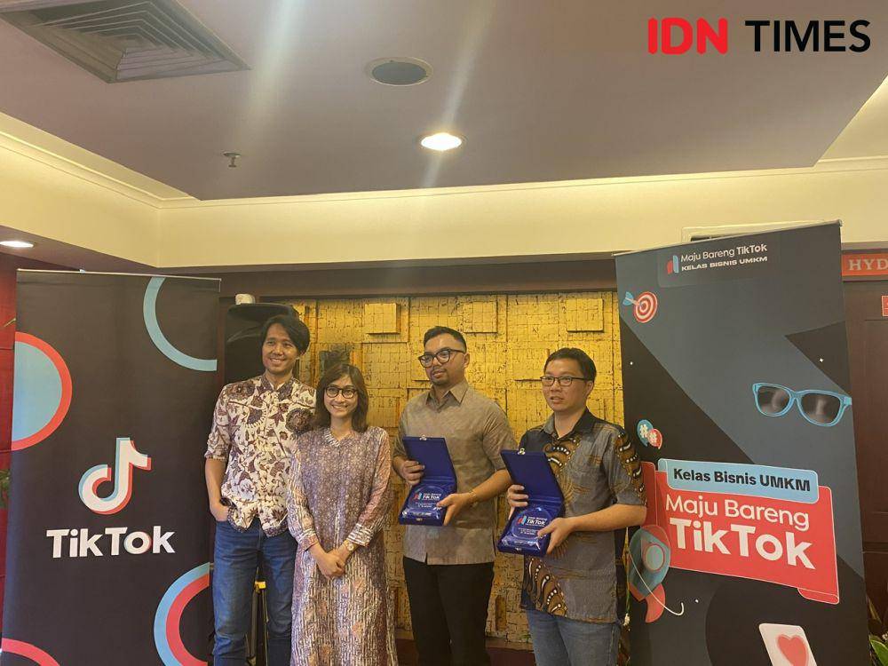 Peluncuran kelas bisnis UMKM Maju Bareng TikTok 2024. (IDN Times/Vadhia Lidyana)