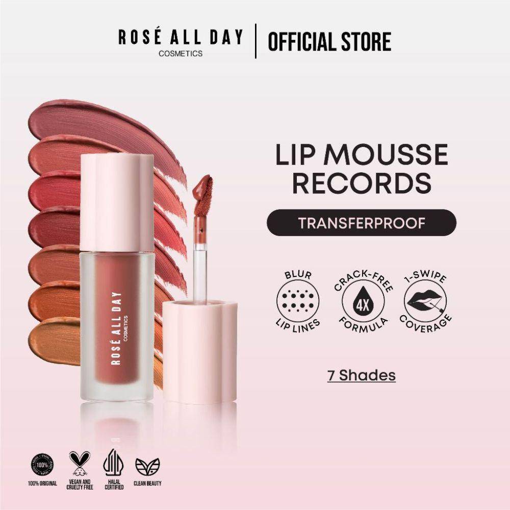 Rekomendasi lip mousse tahan lama (Shopee.co.id/Rosé All Day Cosmetics Official Shop)