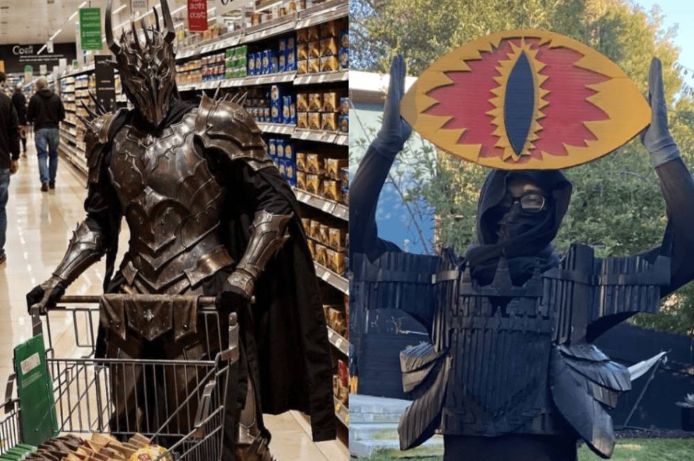 kolase potret lucu cosplay Sauron (instagram.com/disturbingzone I reddit.com/Luckydog12)