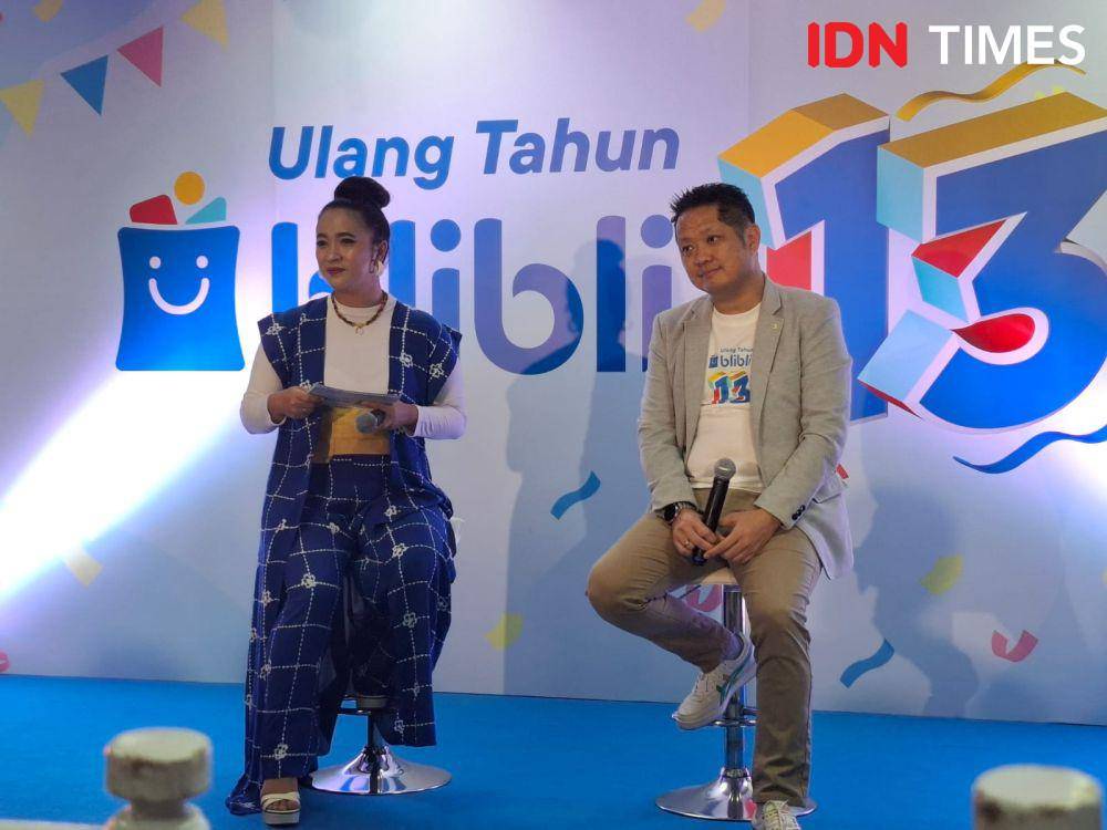 Press Conference Blibli 13th Anniversary di Blibli Head Office, Jakarta, pada Senin (17/7/2024). (IDN Times/Adyaning Raras)
