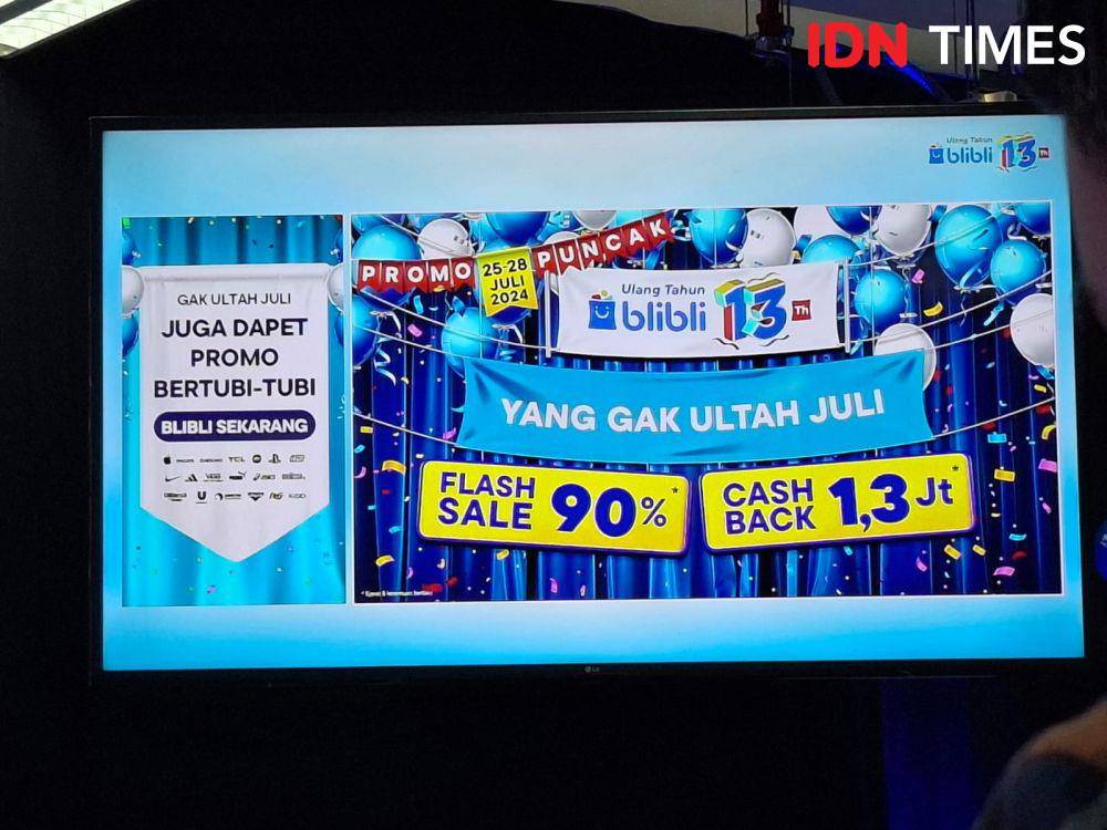 Press Conference Blibli 13th Anniversary di Blibli Head Office, Jakarta, pada Senin (17/7/2024). (IDN Times/Adyaning Raras)