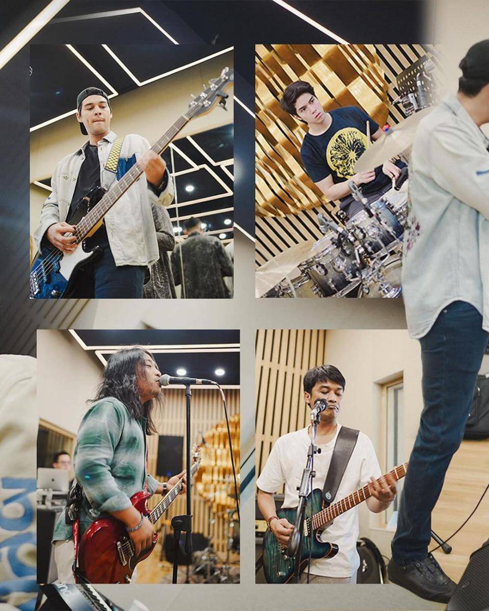 potret El Rumi ngeband bareng Maxime Bouttier, Praz Teguh, dan Dicky Difie (instagram.com/elelrumi)