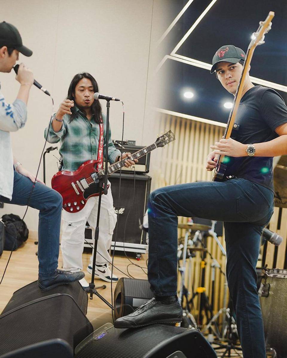 potret El Rumi ngeband bareng Maxime Bouttier, Praz Teguh, dan Dicky Difie (instagram.com/elelrumi)