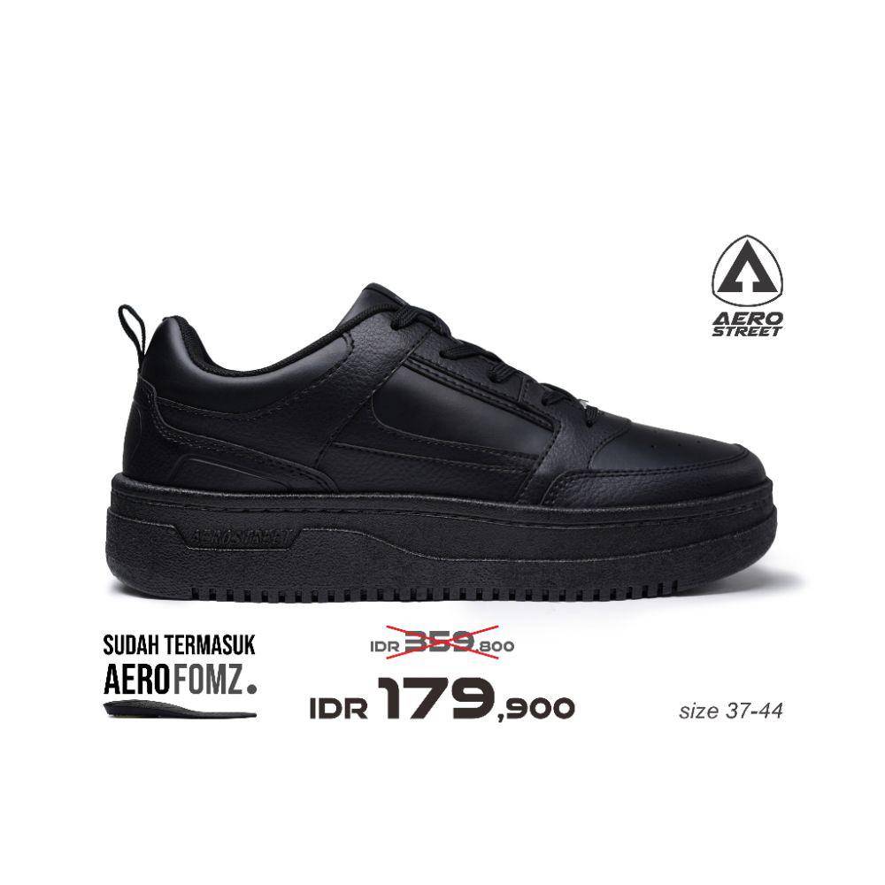 Ilustrasi sepatu sekolah hitam (Shopee/AEROSTREET Official Shop)