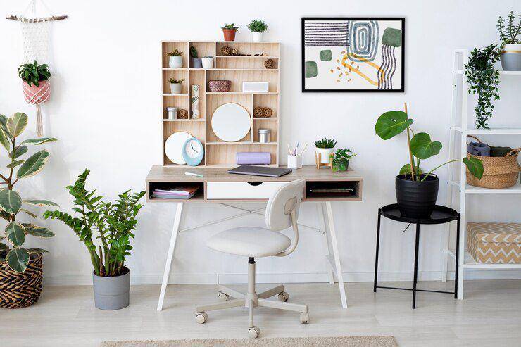 ilustrasi kursi dan meja yang ergonomis (freepik.com/ freepik)