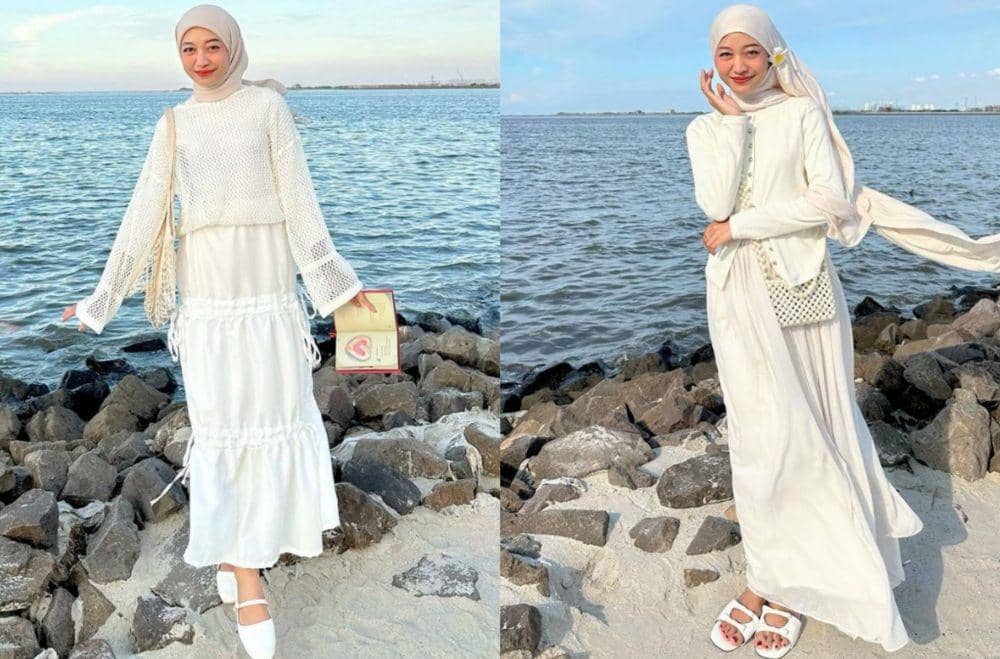 7 Inspirasi Outfit Nuansa Putih ala Nabila Ayu, Tampil Elegan!