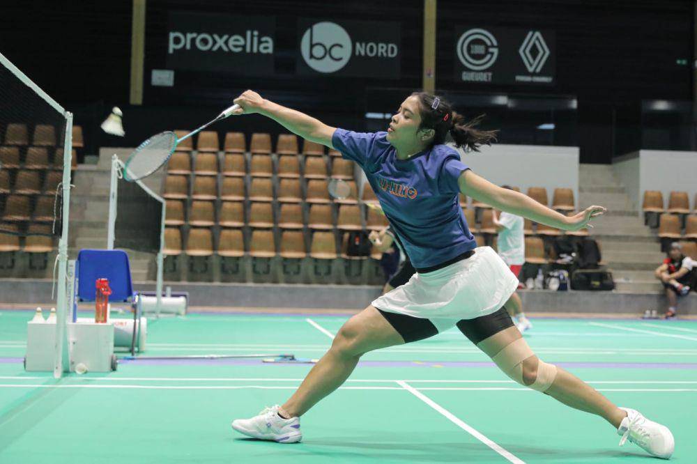 Gregoria Mariska Tunjung dalam sesi pemusatan latihan (tc) di Chambly, Prancis (dok. PP PBSI)