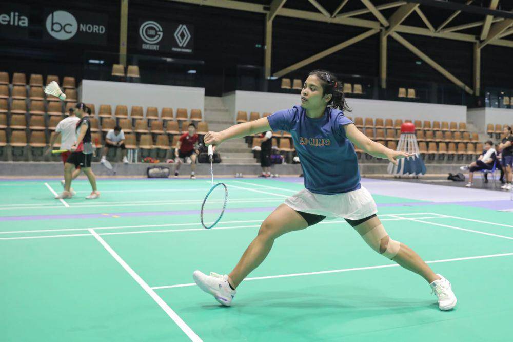 Gregoria Mariska Tunjung dalam sesi pemusatan latihan (tc) di Chambly, Prancis (dok. PP PBSI)