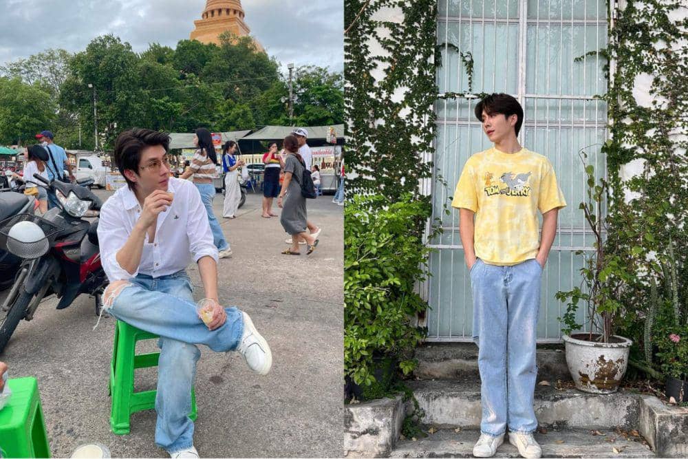 7 Padu Padan Blue Jeans ala Bas Asavapatr, Effortless Abis!