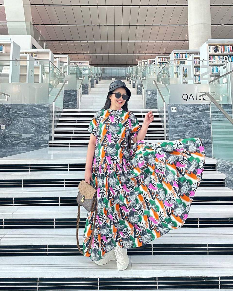 potret Fitri Carlina di Qatar National Library (instagram.com/fitricarlina)