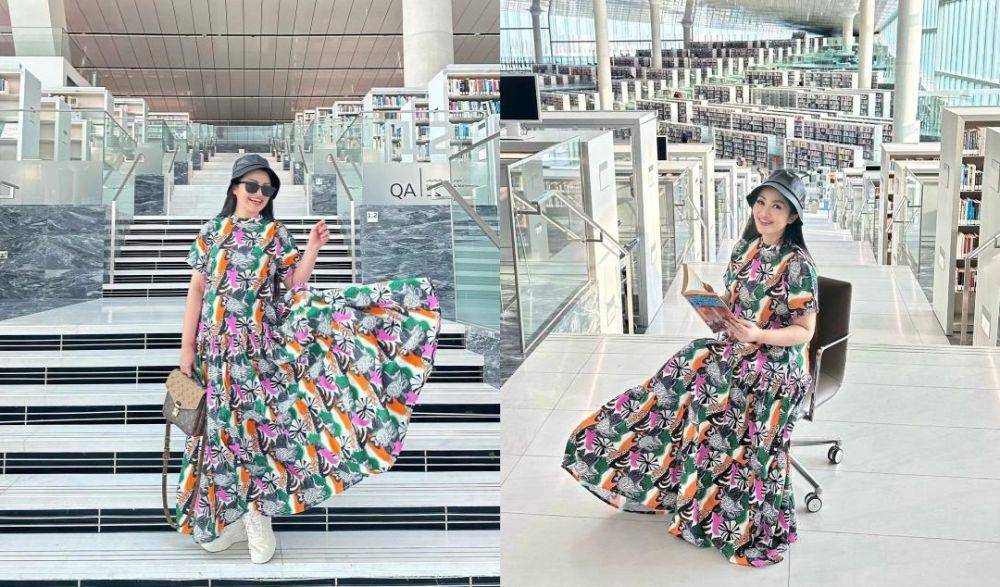 potret Fitri Carlina di Qatar National Library (instagram.com/fitricarlina)