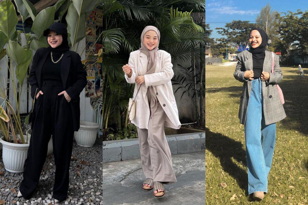 7 Ide Styling Hijab dan Blazer ala Selebgram Chichi Annisa