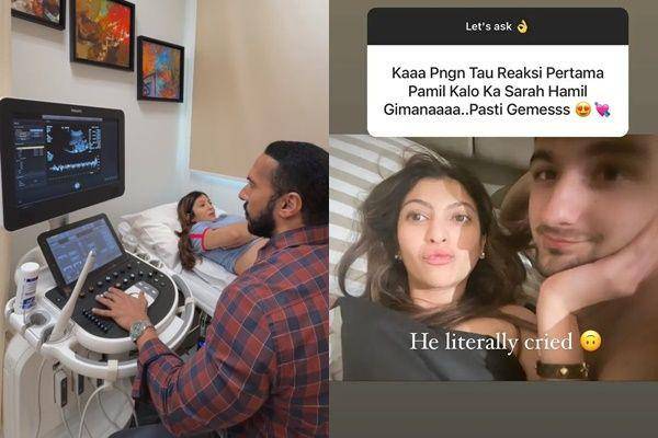 7 Potret Sarah Keihl Umumkan Kehamilan, Suami Sampai Nangis