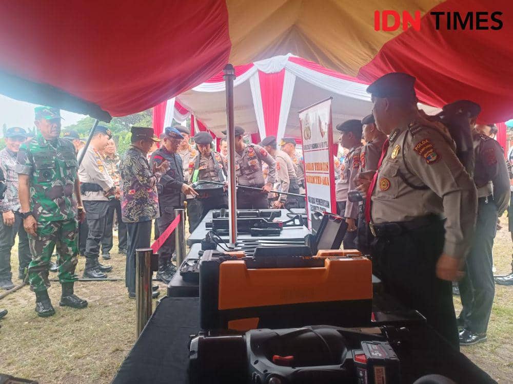 Apel Pengecekan* Kesiapan Personel dan Sarana Prasarana Dalam Rangka Pengamanan Pilkada 2024 di Provinsi Lampung.