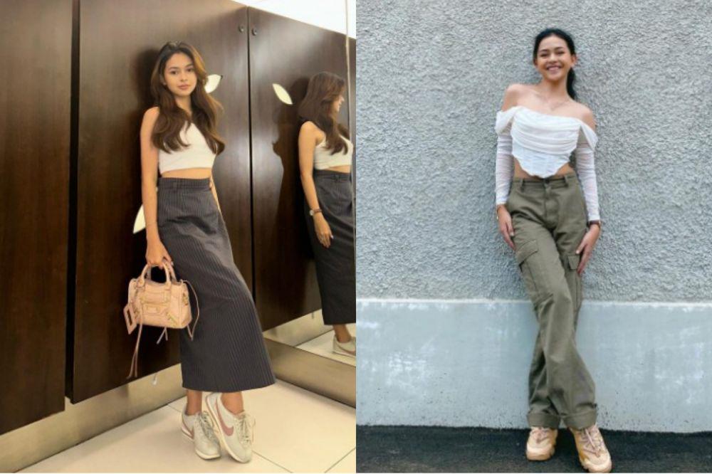 8 Inspirasi OOTD Simpel Dinda Mahira, Kece Pakai Sneakers
