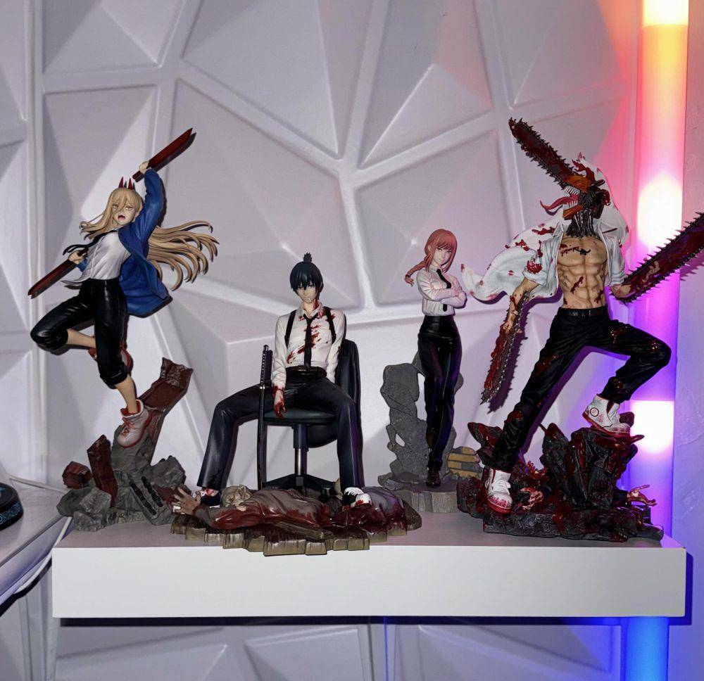 potret koleksi figur aksi Chainsaw Man (reddit.com/user/takeurheartpins)
