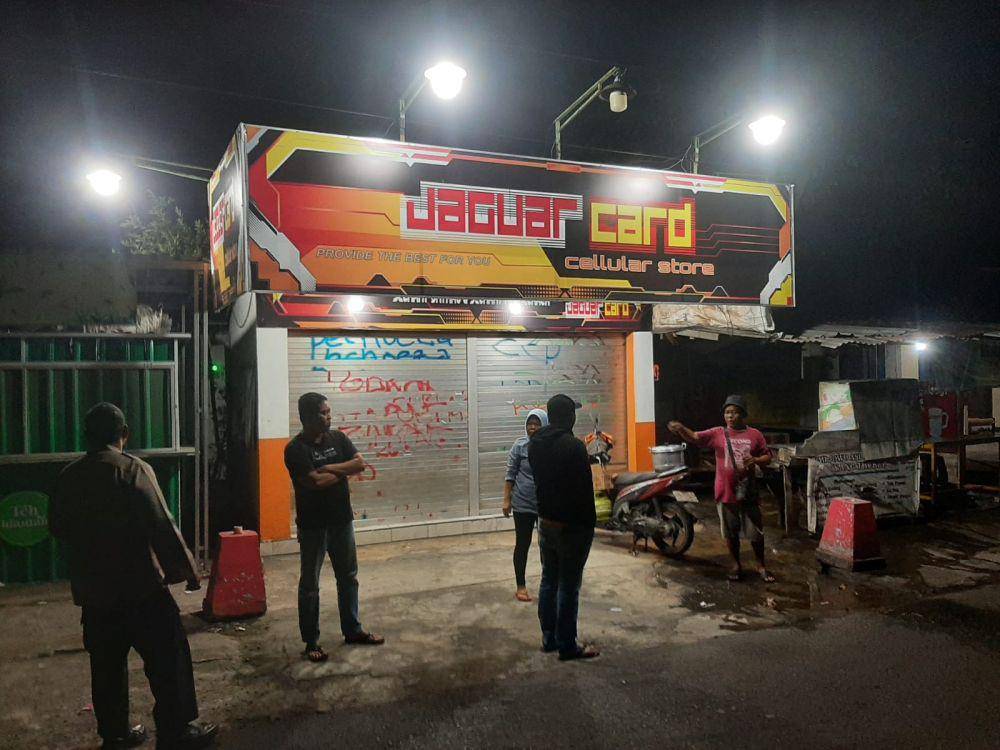 Tempat kejadian perkara pembacokan.(Dok.Polres Bantul)