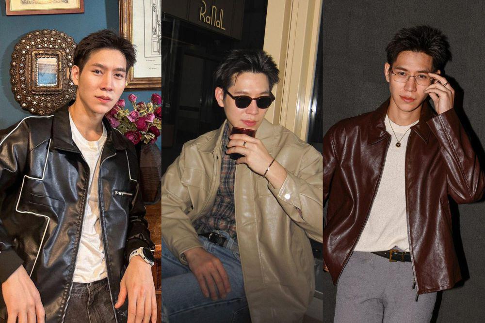 7 Ide Layering Jaket Kulit ala Poppy Ratchapong, Chic dan Maskulin!