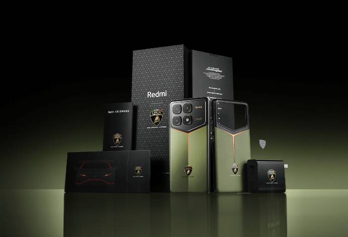 tampilan kotak kemasan beserta isinya dari Redmi K70 Ultra Lamborghini Champion Edition (mi.com)