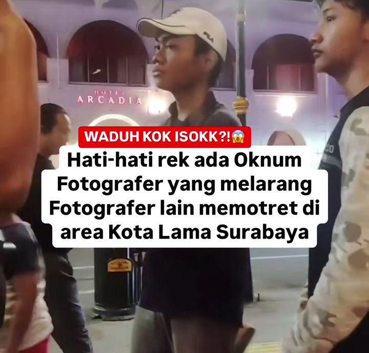 Fotografer Rebutan Lapak di Kota Lama Surabaya, 4 Orang Ditertibkan