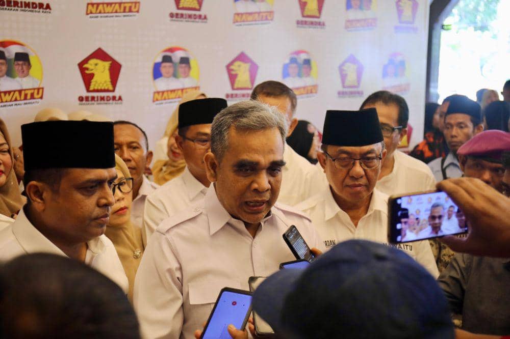 Sekjen Gerindra Ahmad Muzani usai deklarasikan M Nasir-Wardan untuk Pilgub Riau (dok.istimewa)