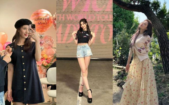 8 OOTD Girly Look ala Sana TWICE, Manis dan Menarik!