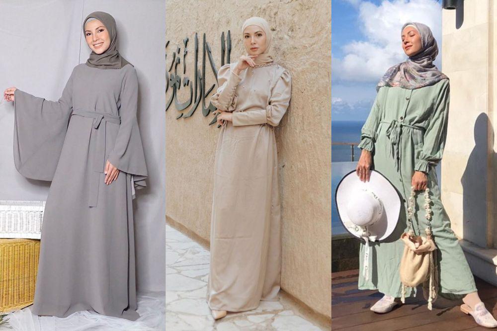 9 Inspirasi Gamis Polos Minimalis ala Ratna Galih, Beri Kesan Kalem!