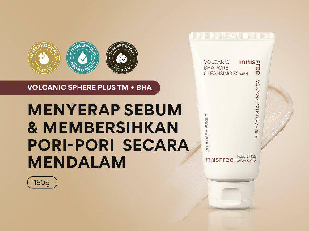 Innisfree Volcanic BHA Pore Cleansing Foam (shopee.com/Innisfree Official Shop)