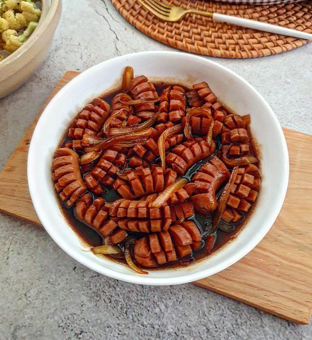 Resep Sosis Saus Teriyaki Ala Anak Kos, Gurihnya Nampol!