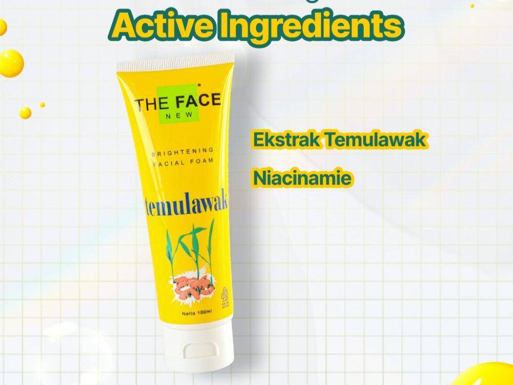 THE FACE Temulawak Facial Foam (shopee.com/Cressindo Official Shop)