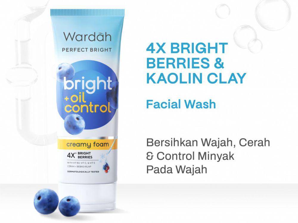 Wardah Perfect Bright Creamy Foam Brightening + Oil Control (shopee.com/Wardah Official Shop)