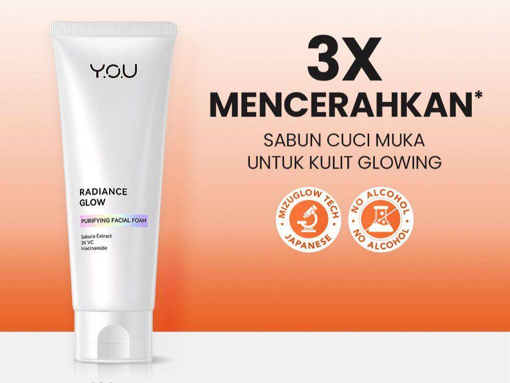 YOU Radiance Glow Purifying Facial Foam (shopee.com/YOU Beauty Official Store)
